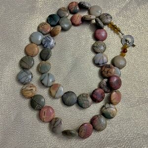 One of a Kind new Jasper necklace silver clasp